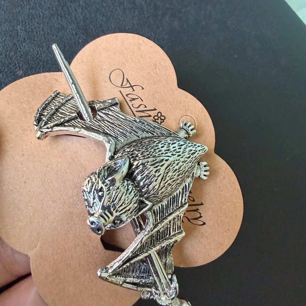 Silver Bat hair jewelry